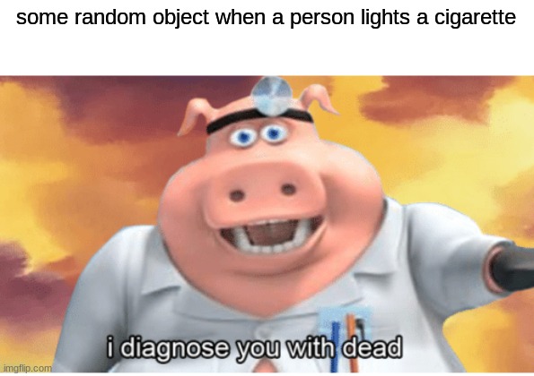 madness combat | some random object when a person lights a cigarette | made w/ Imgflip meme maker