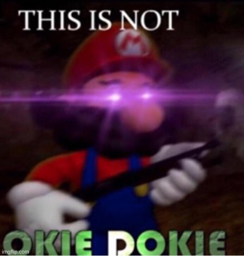 THIS IS NOT O K I E   D O K I E | image tagged in this is not o k i e d o k i e | made w/ Imgflip meme maker