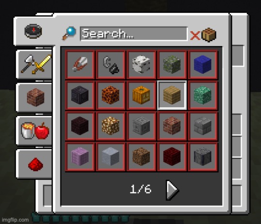 Crafting book over inventory | made w/ Imgflip meme maker