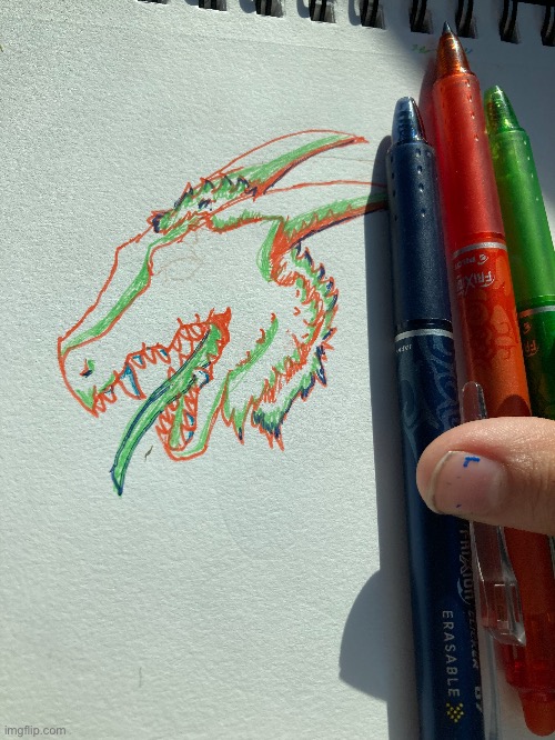 Something I’m working on. | image tagged in art,dragons | made w/ Imgflip meme maker