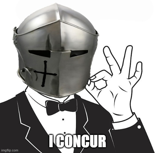 A-OK Crusader | I CONCUR | image tagged in a-ok crusader | made w/ Imgflip meme maker