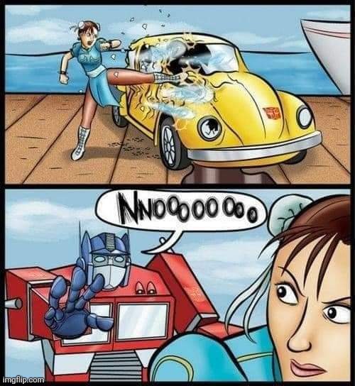 NOT BUMBLEBEE! | image tagged in street fighter,transformers,comics/cartoons | made w/ Imgflip meme maker