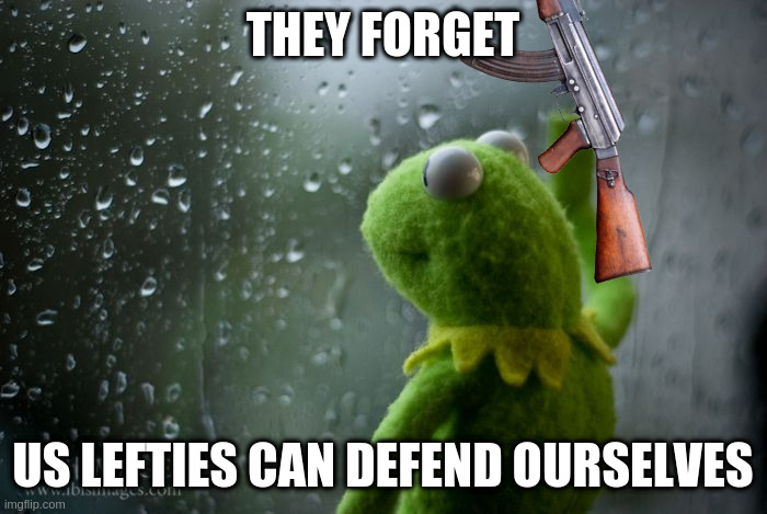THEY FORGET; US LEFTIES CAN DEFEND OURSELVES | made w/ Imgflip meme maker