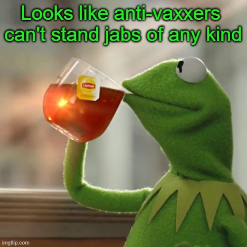 But That's None Of My Business Meme | Looks like anti-vaxxers 
can't stand jabs of any kind | image tagged in memes,but that's none of my business,kermit the frog | made w/ Imgflip meme maker