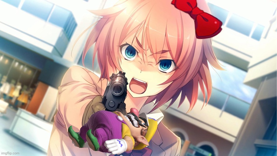 Wario gets shot by Sayori because he took her cookies.mp3 | made w/ Imgflip meme maker