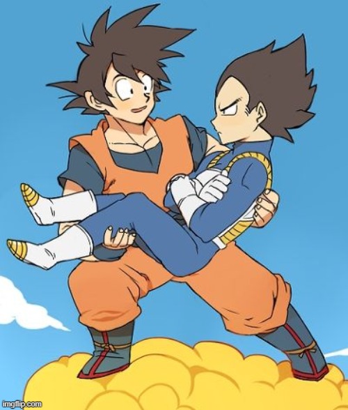 Another cute dragon ball ship! This time we got Gogeta | image tagged in gogeta,lgbt,gay,shipping,dragon ball | made w/ Imgflip meme maker