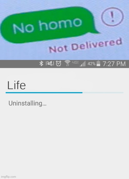 Uninstalling Life | image tagged in uninstalling life | made w/ Imgflip meme maker