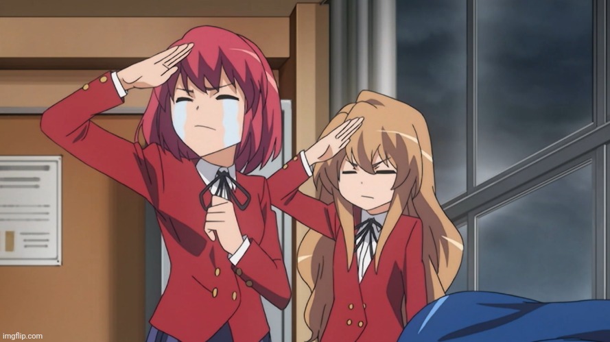Taiga Salutté | image tagged in toradora salute | made w/ Imgflip meme maker