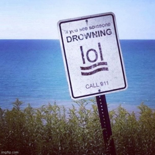 A Drowning Lol XD | image tagged in you had one job,memes | made w/ Imgflip meme maker