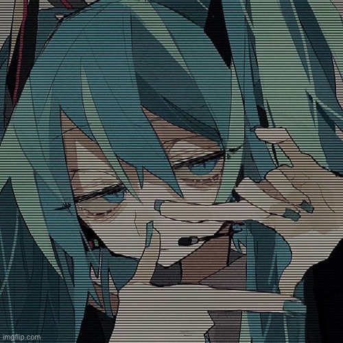 Depressed hatsune miku isn’t real it can’t hurt you. depressed hatsune miku: | made w/ Imgflip meme maker