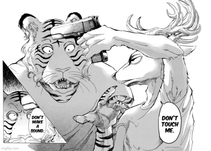 Don't Touch Me | image tagged in don't touch me,beastars,guns | made w/ Imgflip meme maker