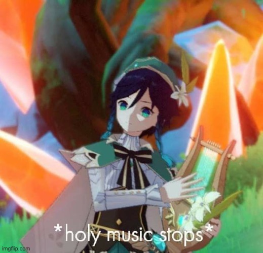 holy music stops | image tagged in holy music stops | made w/ Imgflip meme maker