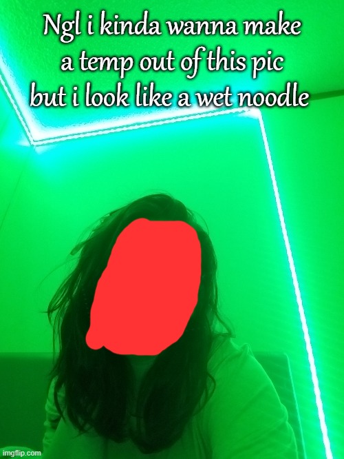 Ngl i kinda wanna make a temp out of this pic but i look like a wet noodle | made w/ Imgflip meme maker