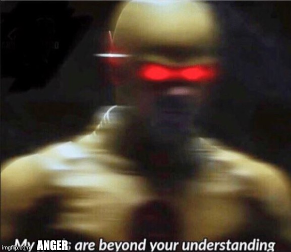 my goals are beyond your understanding | ANGER | image tagged in my goals are beyond your understanding | made w/ Imgflip meme maker