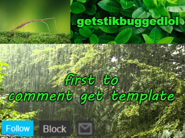 e | first to comment get template | image tagged in getstikbuggedlol announcement | made w/ Imgflip meme maker