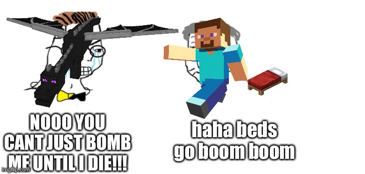It is true | haha beds go boom boom; NOOO YOU CANT JUST BOMB ME UNTIL I DIE!!! | image tagged in nooo haha go brrr | made w/ Imgflip meme maker