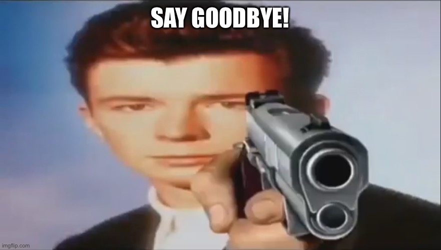 Say Goodbye | SAY GOODBYE! | image tagged in say goodbye | made w/ Imgflip meme maker