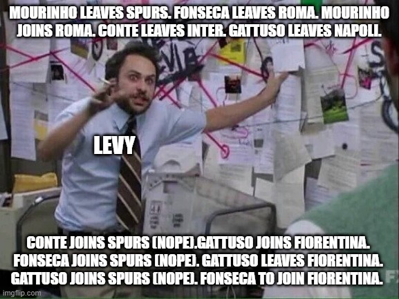 Pepe Silvia | MOURINHO LEAVES SPURS. FONSECA LEAVES ROMA. MOURINHO JOINS ROMA. CONTE LEAVES INTER. GATTUSO LEAVES NAPOLI. LEVY; CONTE JOINS SPURS (NOPE).GATTUSO JOINS FIORENTINA. FONSECA JOINS SPURS (NOPE). GATTUSO LEAVES FIORENTINA. GATTUSO JOINS SPURS (NOPE). FONSECA TO JOIN FIORENTINA. | image tagged in pepe silvia | made w/ Imgflip meme maker