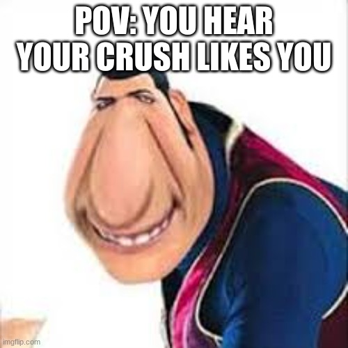 your crush likes you | POV: YOU HEAR YOUR CRUSH LIKES YOU | image tagged in memes | made w/ Imgflip meme maker