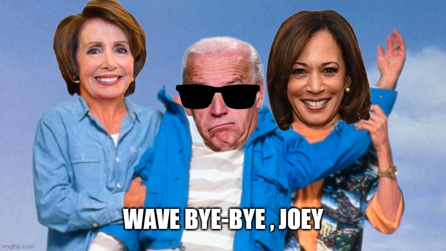 Weekend at Biden's | WAVE BYE-BYE , JOEY | image tagged in weekend at biden's | made w/ Imgflip meme maker