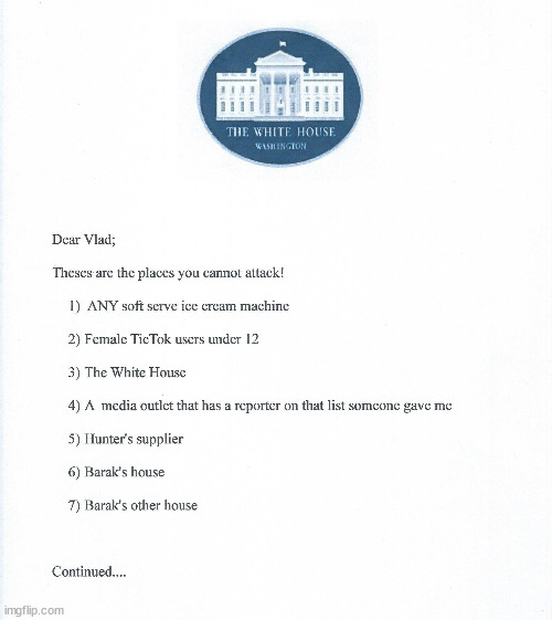 Joe's List to Vlad | image tagged in joe biden | made w/ Imgflip meme maker