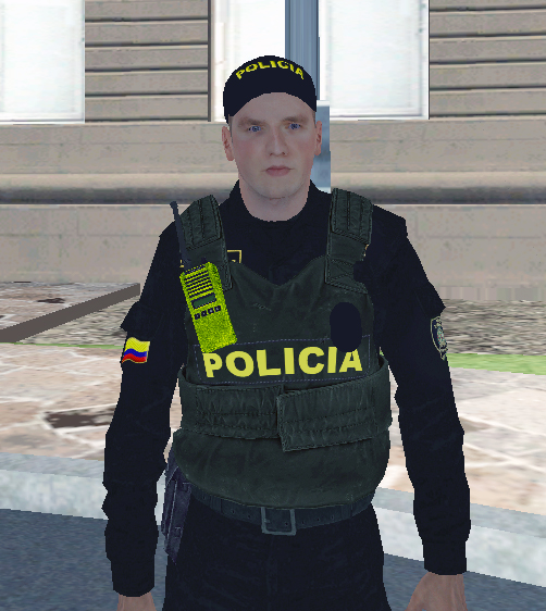 policia colombia Blank Meme Template