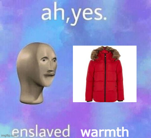 Ah Yes enslaved | warmth | image tagged in ah yes enslaved | made w/ Imgflip meme maker