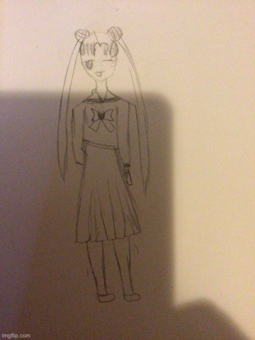 Drew usagi tsukino | image tagged in sailor moon,drawing,art | made w/ Imgflip meme maker