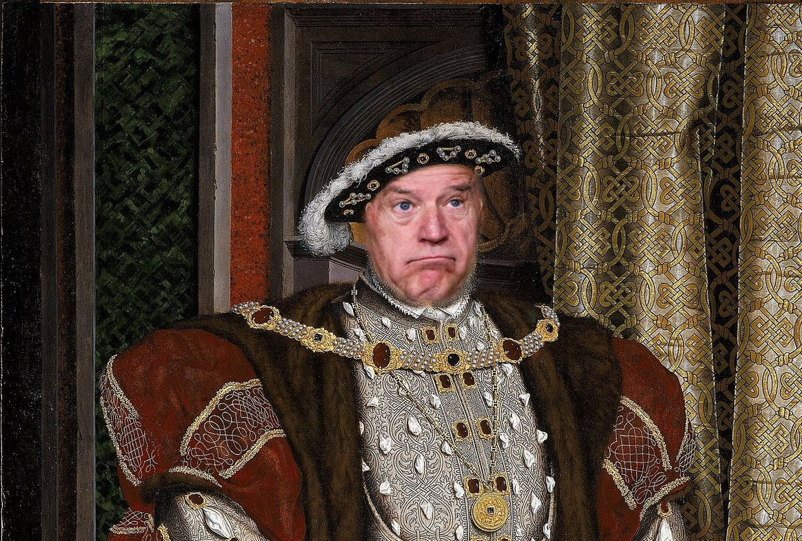 High Quality Joe Biden as Henry VIII Blank Meme Template