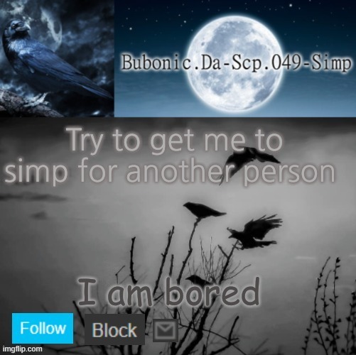 Ravens are cool (Thanks stickbug) | Try to get me to simp for another person; I am bored | image tagged in ravens are cool thanks stickbug | made w/ Imgflip meme maker