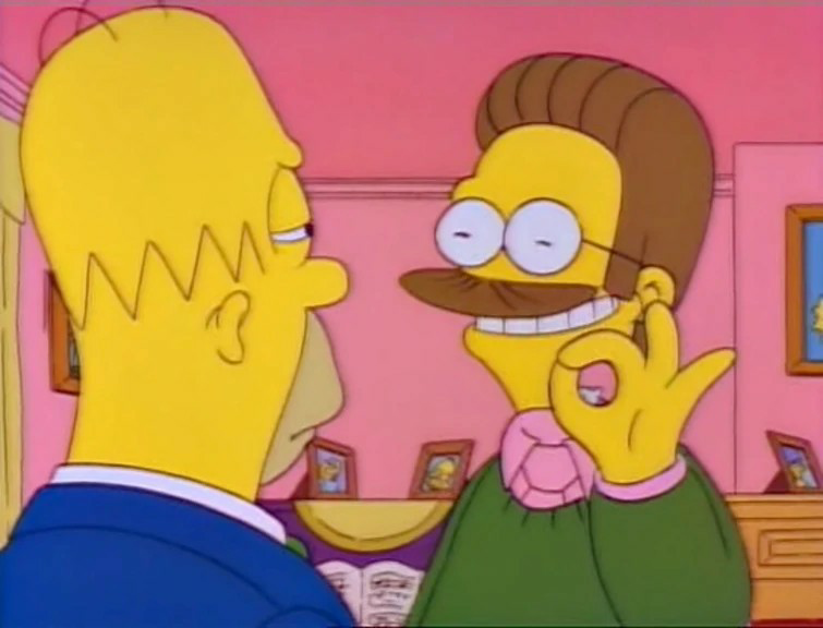 The Simpsons Ned Flanders ok Blank Meme Template