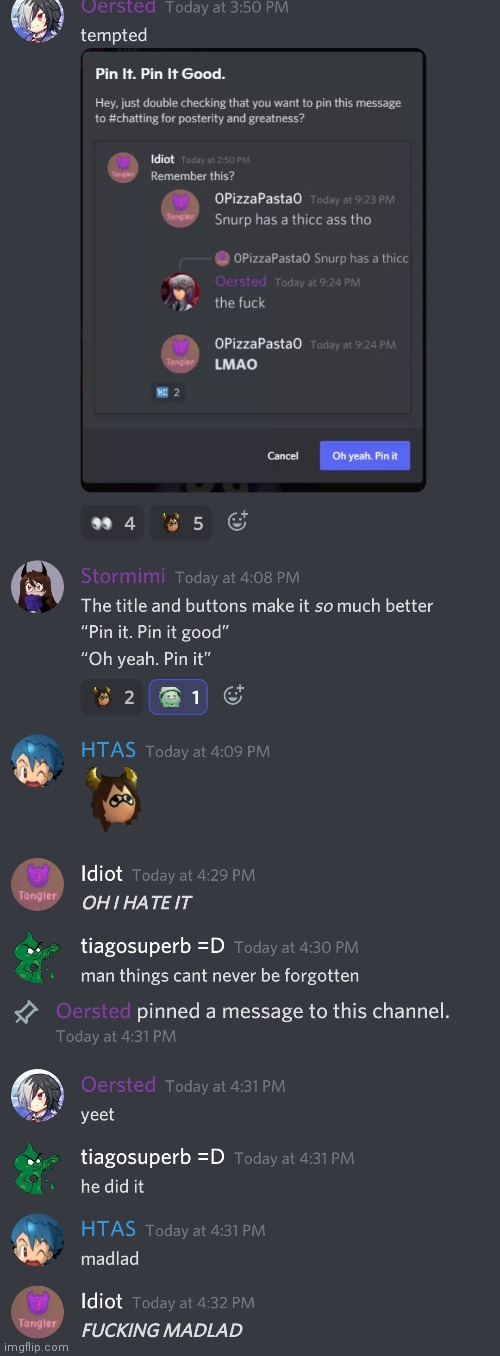 This is how my discord goes honestly | image tagged in oh boy | made w/ Imgflip meme maker