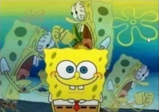 SpongeBob Secret Freakout Blank Meme Template