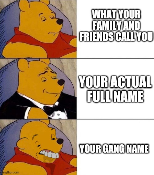 A rose by.... | WHAT YOUR FAMILY AND FRIENDS CALL YOU; YOUR ACTUAL FULL NAME; YOUR GANG NAME | image tagged in best better blurst | made w/ Imgflip meme maker