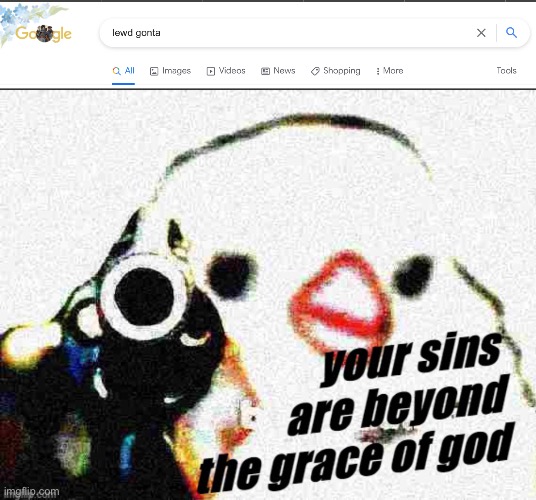 Your sin is unforgivable | image tagged in danganronpa | made w/ Imgflip meme maker