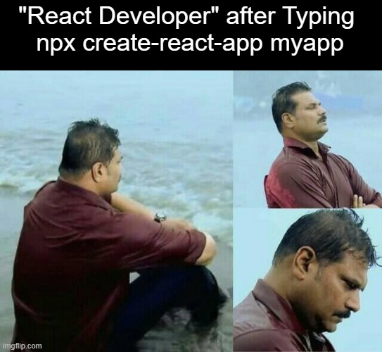 React Developer can Relate | "React Developer" after Typing 
npx create-react-app myapp | image tagged in depressed daya cid,react js,programming,programmers,react javascript | made w/ Imgflip meme maker