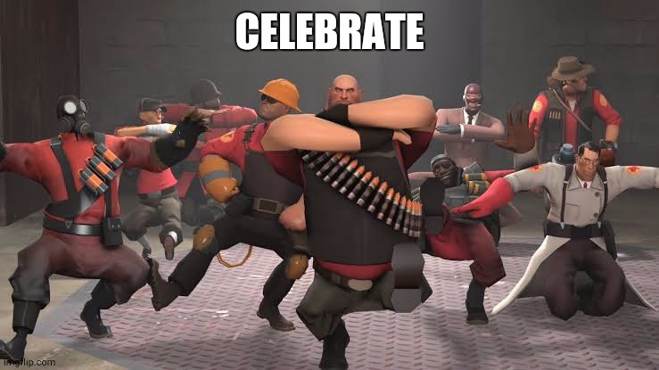 Kazotsky Kick | CELEBRATE | image tagged in kazotsky kick | made w/ Imgflip meme maker