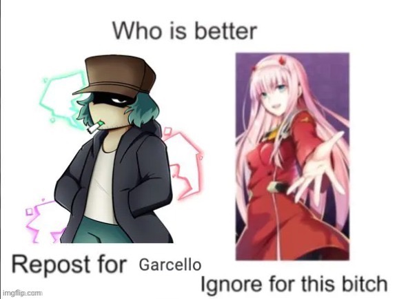 Admit it. Garcello is better then any character out there. | made w/ Imgflip meme maker