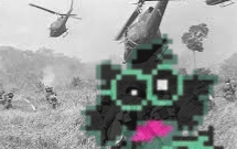 High Quality Ralsei Vietnam War Flashback Blank Meme Template