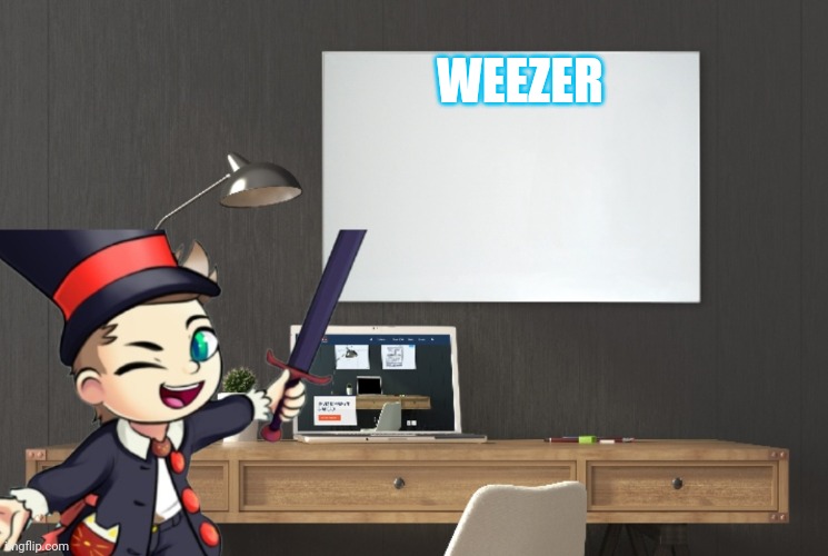 Waterfins Planning a Plan | WEEZER | image tagged in waterfins planning a plan | made w/ Imgflip meme maker
