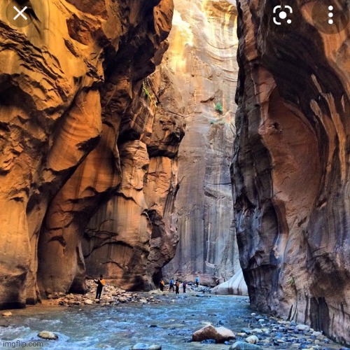The Narrows Zion Nat. Park Utah | image tagged in the narrows,zion national park,utah,awesome pics,beautiful nature,water cuts rock | made w/ Imgflip meme maker