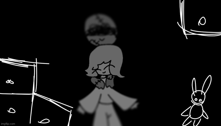 I redrew the 2 Ocs I made when I was in a pretty edgy period- | made w/ Imgflip meme maker