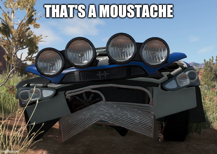 Sad Car Face | THAT'S A MOUSTACHE | image tagged in sad car face | made w/ Imgflip meme maker