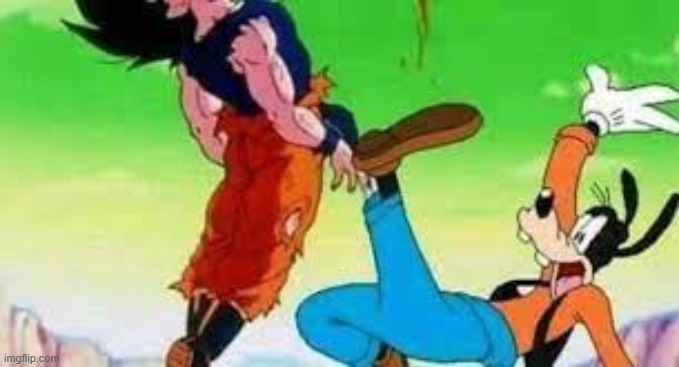 goofy vs goku | made w/ Imgflip meme maker