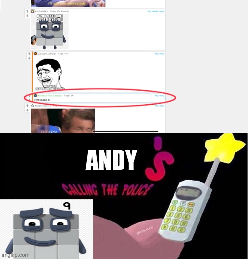 XENTRICK-THE-CREEPER IS A RULE 34 ARTIST | ANDY | image tagged in kirby's calling the police,xentrick-the-creeper,rule 34,kirby,oh hell no,fbi open up | made w/ Imgflip meme maker