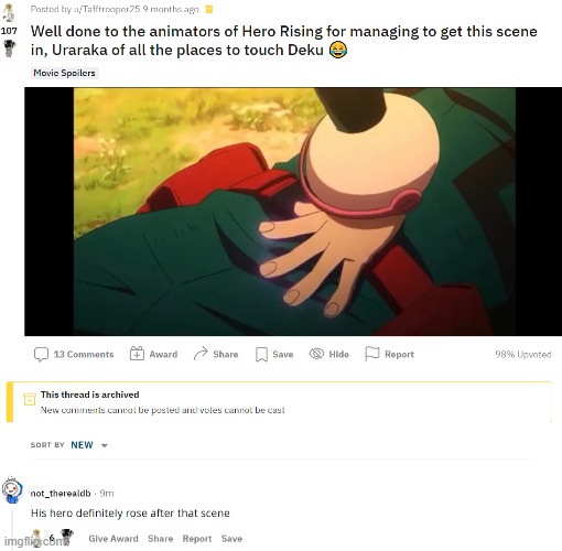 Found a funny comment in the mha memes subreddit | made w/ Imgflip meme maker