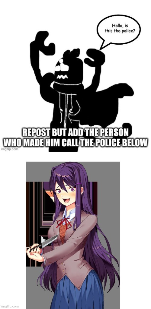 This game is not for Anomalies or those who are easily disturbed. | image tagged in yuri and knife | made w/ Imgflip meme maker
