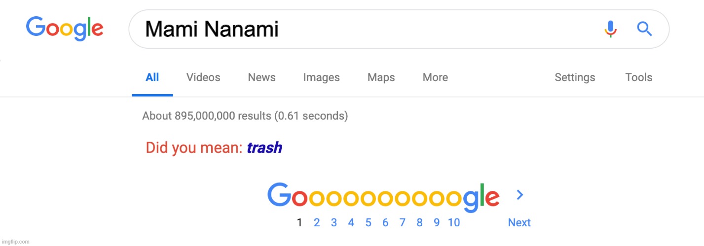 Mami = Trash (Rent a Girlfriend) | Mami Nanami | image tagged in did you mean trash,your waifu is trash,rent a girlfriend,anime,waifu,trash | made w/ Imgflip meme maker