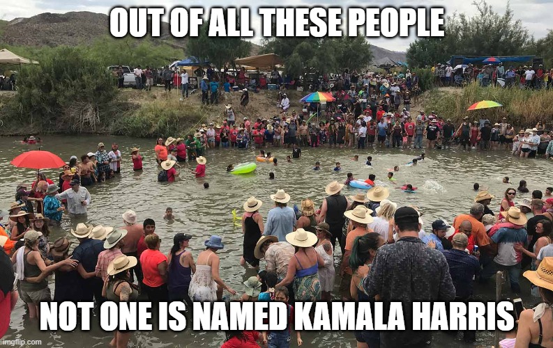 Our VP is MIA (85 days and counting) | OUT OF ALL THESE PEOPLE; NOT ONE IS NAMED KAMALA HARRIS | image tagged in us mexico border,kamala harris,democrats,traitors,invasion,liberals | made w/ Imgflip meme maker