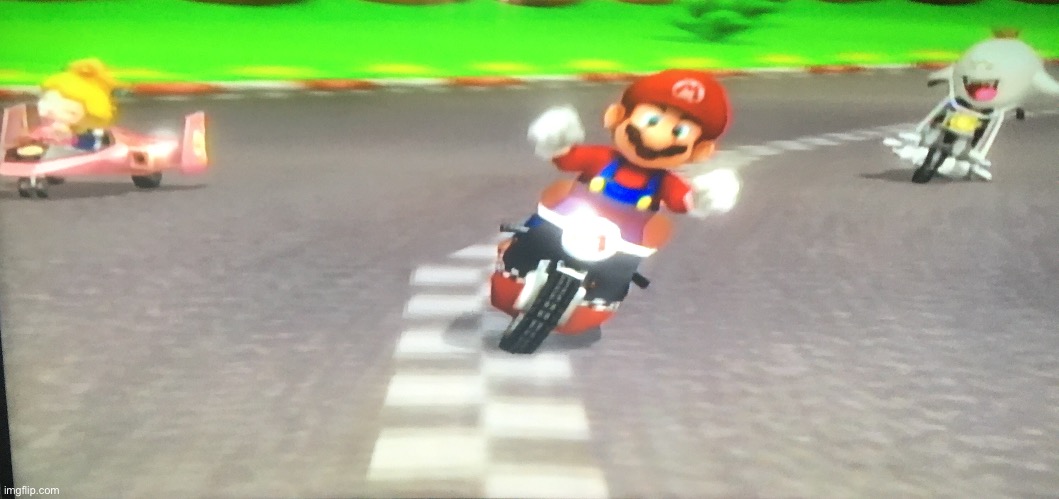 Playing Mario kart wii | made w/ Imgflip meme maker